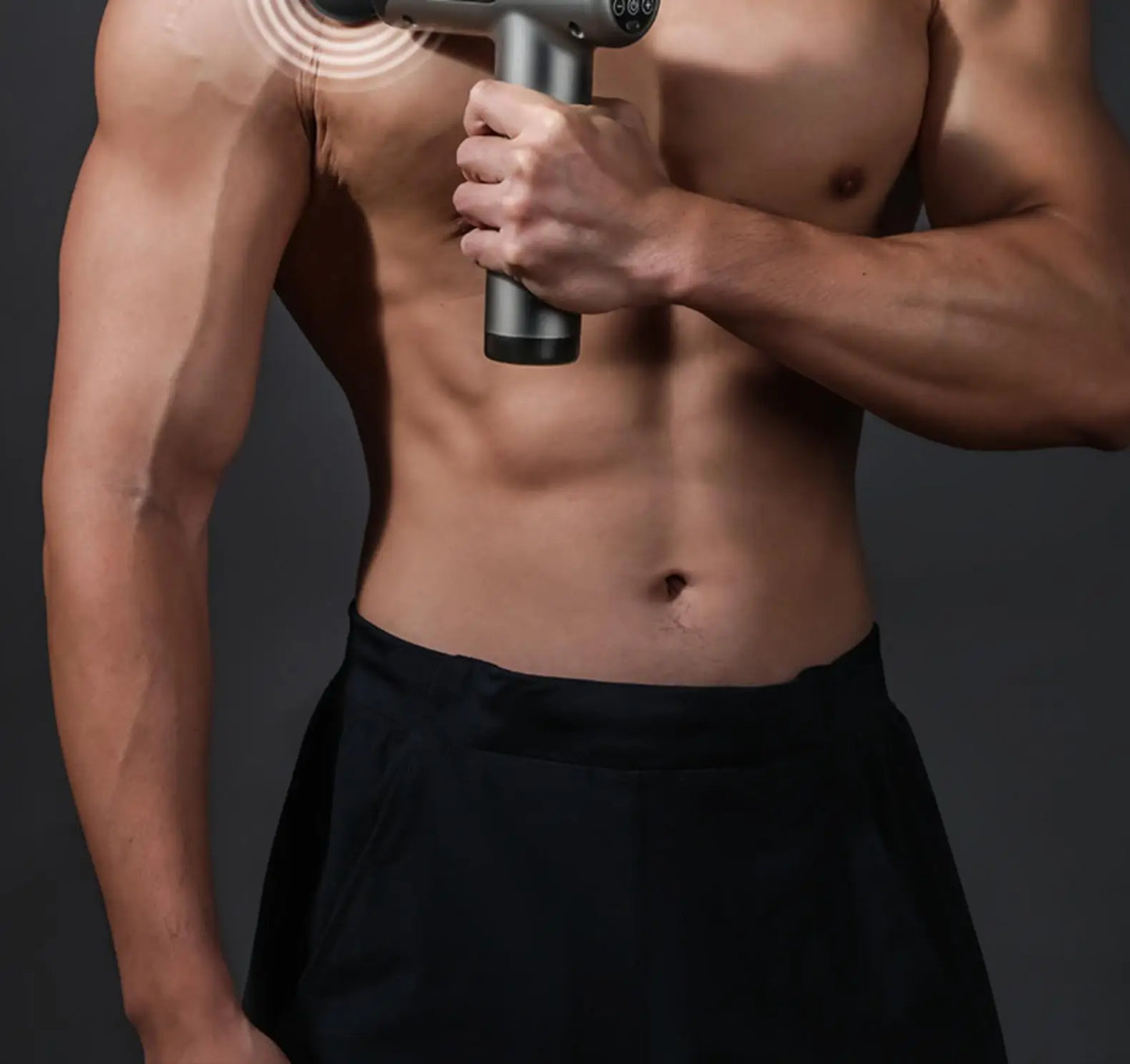 Lenovo Deep Tissue Smart Percussion Massage Gun | Muscle Soreness Relief & Fitness Recovery (LED Touch, 8 Heads)