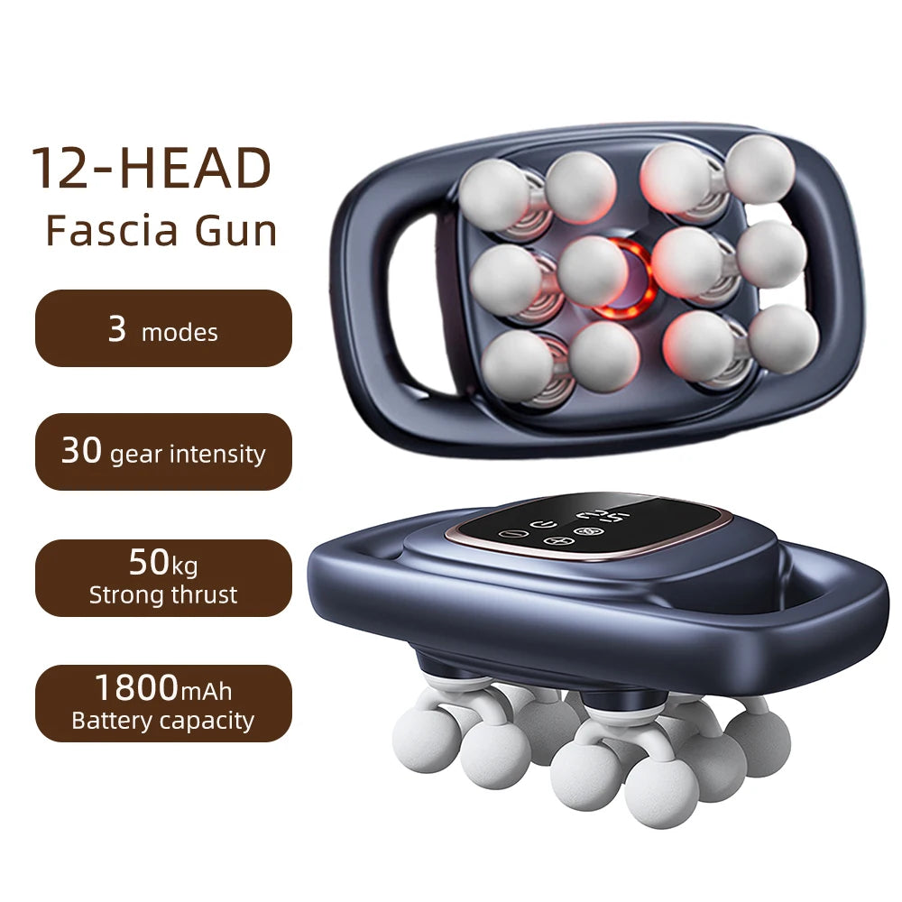 Professional 42-Head High-Frequency Percussion Massage Gun | Deep Tissue Vibration for Full Body & Muscle Relaxation | Pain Relief (Back, Neck, Shoulder)