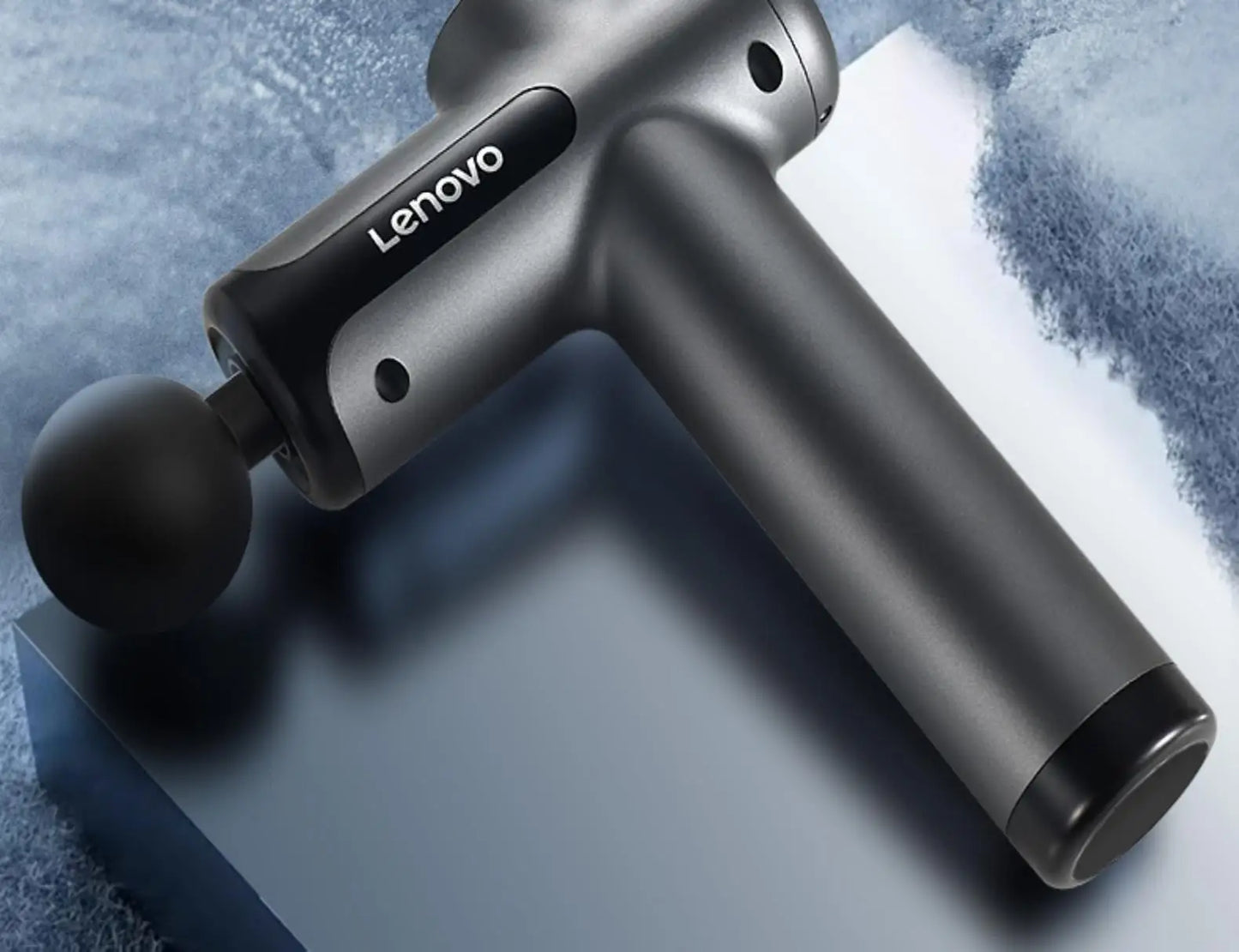 Lenovo Deep Tissue Smart Percussion Massage Gun | Muscle Soreness Relief & Fitness Recovery (LED Touch, 8 Heads)