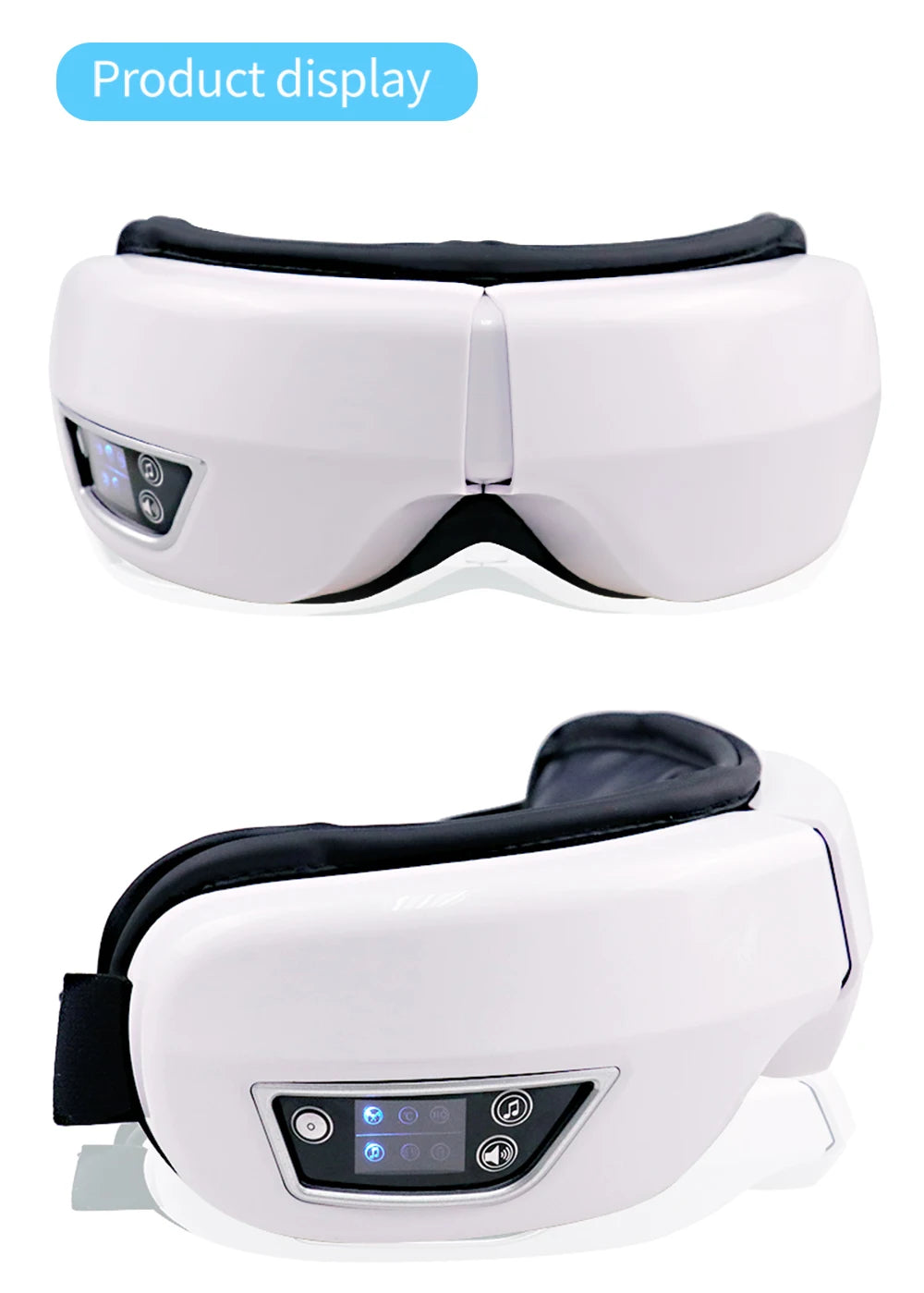 Luxurious 6D Smart Eye Massager with Air Compression & Bluetooth Music | Vibration Therapy for Eye Care