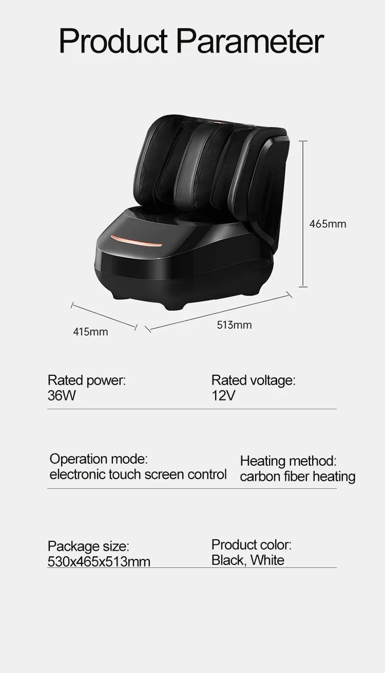 Premium Spa-Quality Electric Foot & Leg Massager with Air Compression, Heat & Vibration | Deep Kneading & Full Wrap Relief