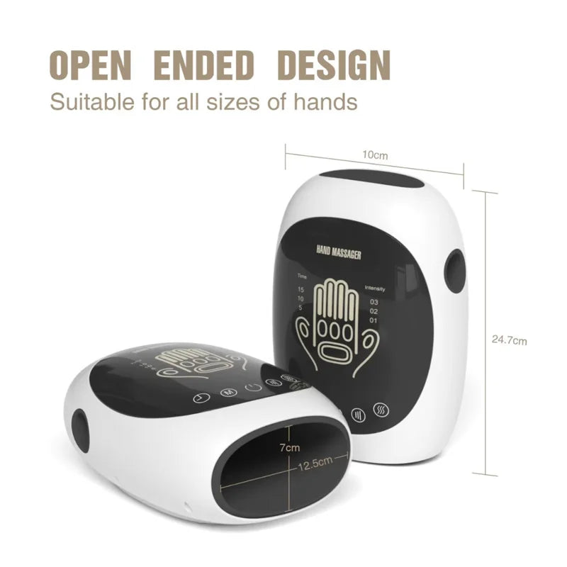 Portable Cordless Electric Hand Massager with Heat Compression | Point Therapy for Carpal Tunnel & Pain Relief