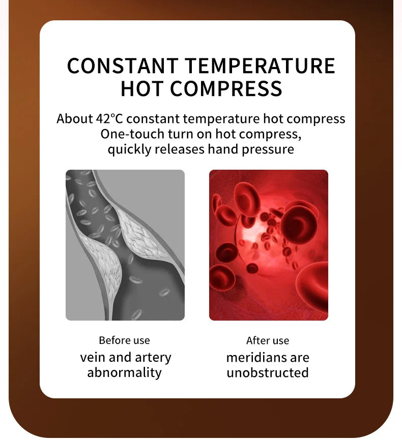 Smart Premium Cordless Electric Hand Massager | Airbag Compression, Warm Heat & Vibration for Finger & Palm Relief [Touchscreen]