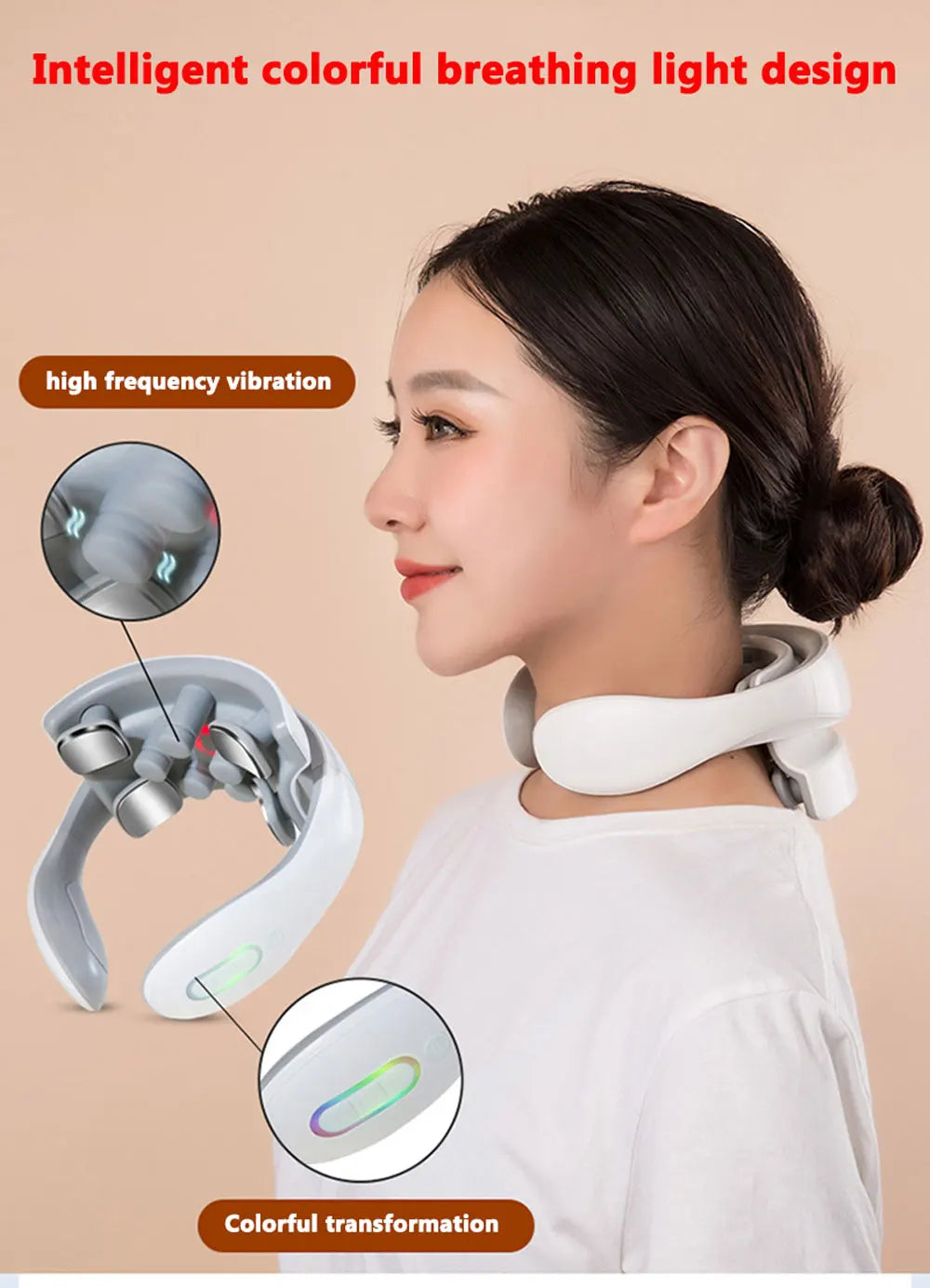 Smart Portable Neck & Shoulder Massager | Heating & Vibration Therapy for Cervical Health Care Device