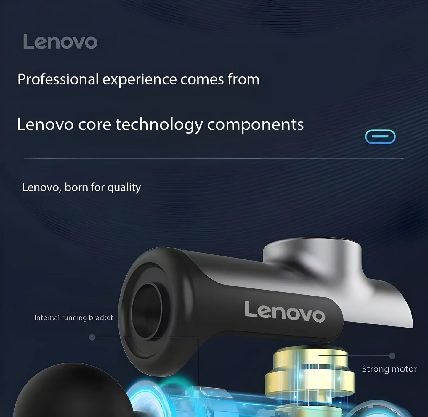 Lenovo Deep Tissue Smart Percussion Massage Gun | Muscle Soreness Relief & Fitness Recovery (LED Touch, 8 Heads)