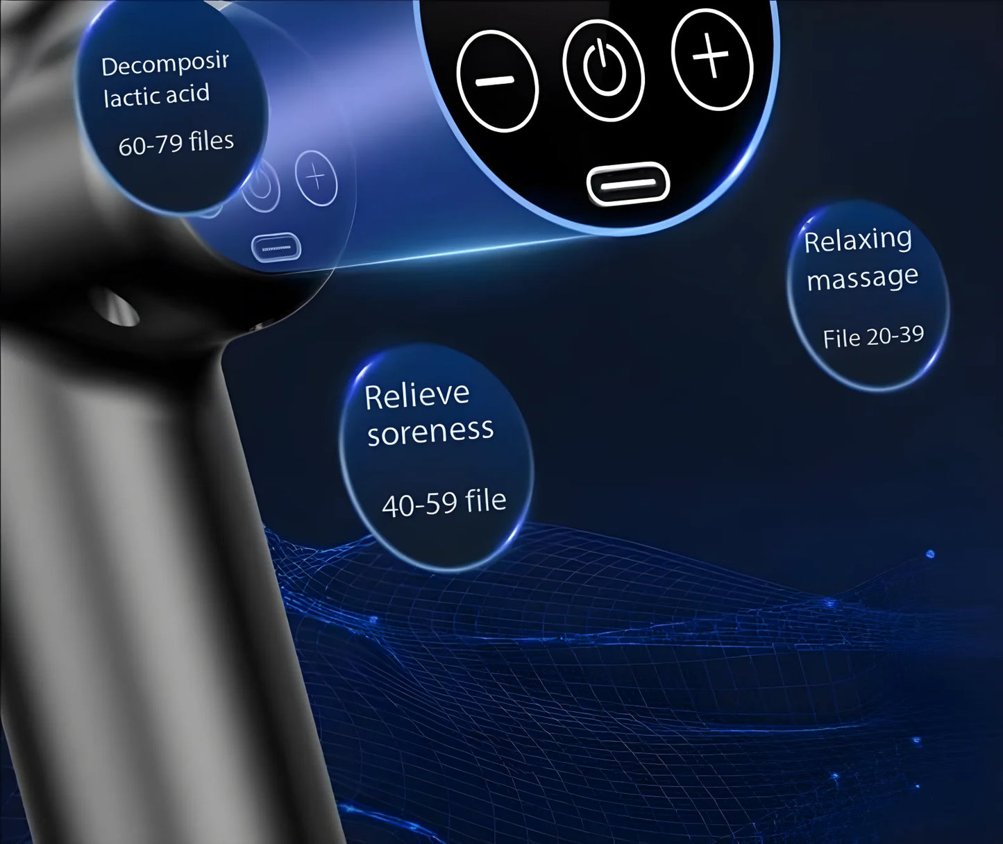 Lenovo Deep Tissue Smart Percussion Massage Gun | Muscle Soreness Relief & Fitness Recovery (LED Touch, 8 Heads)