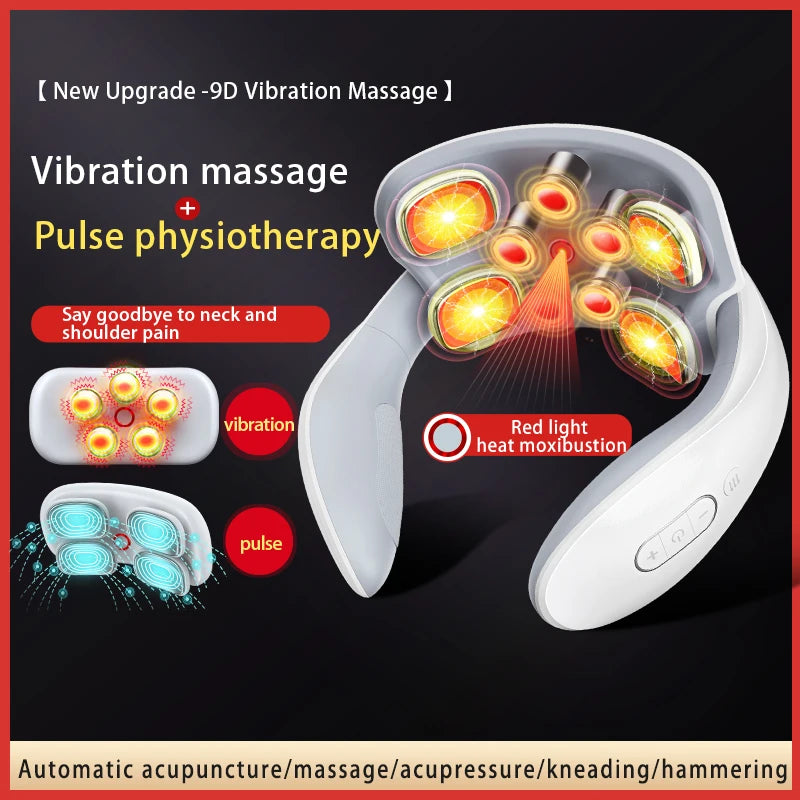 Smart Portable Neck & Shoulder Massager | Heating & Vibration Therapy for Cervical Health Care Device