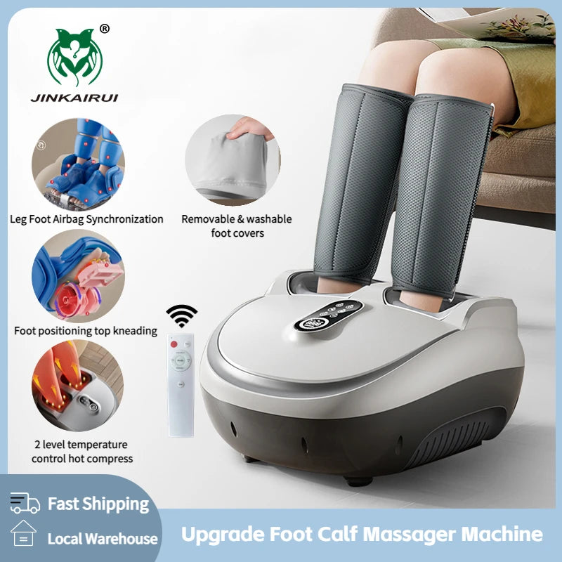 Advanced Multi-Function Electric 8D Foot & Calf Massager | Multi-Functional Kneading, Heating, Rolling & Airbag Compression