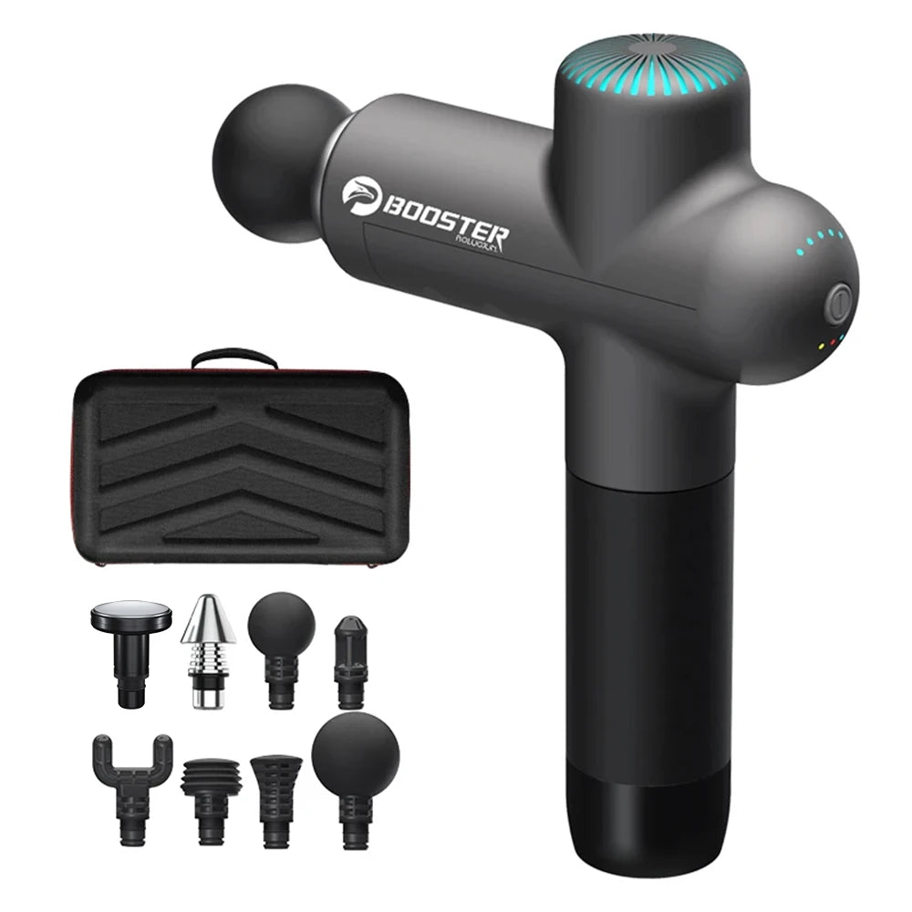 High-Performance Booster Percussion Massage Gun | Portable 7.4V Electric Fascia Gun for Deep Tissue Body, Fitness, Recovery, Muscle Relaxation