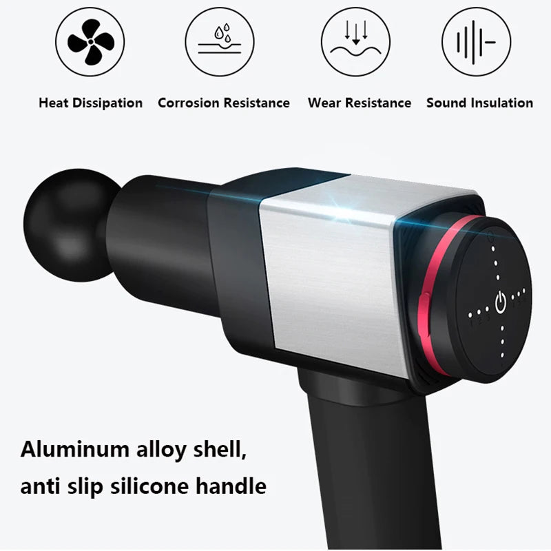 Professional High-Power 220W Deep Muscle Massage Gun | 30KG Strong Force, Brushless Motor for Training Gym, home Use & Recovery