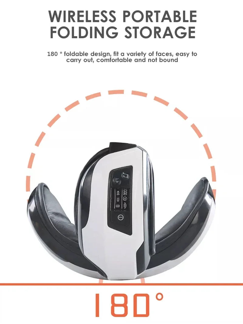 Premium 4D Electric Smart Eye Massager | Air Pressure, Vibration, Heat & Bluetooth Music for Tired Eyes & Dark Circles