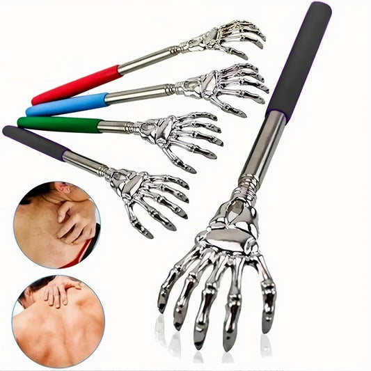Portable Extendable Back Scratcher | Stainless Steel Telescoping Massager for Humans & Pets