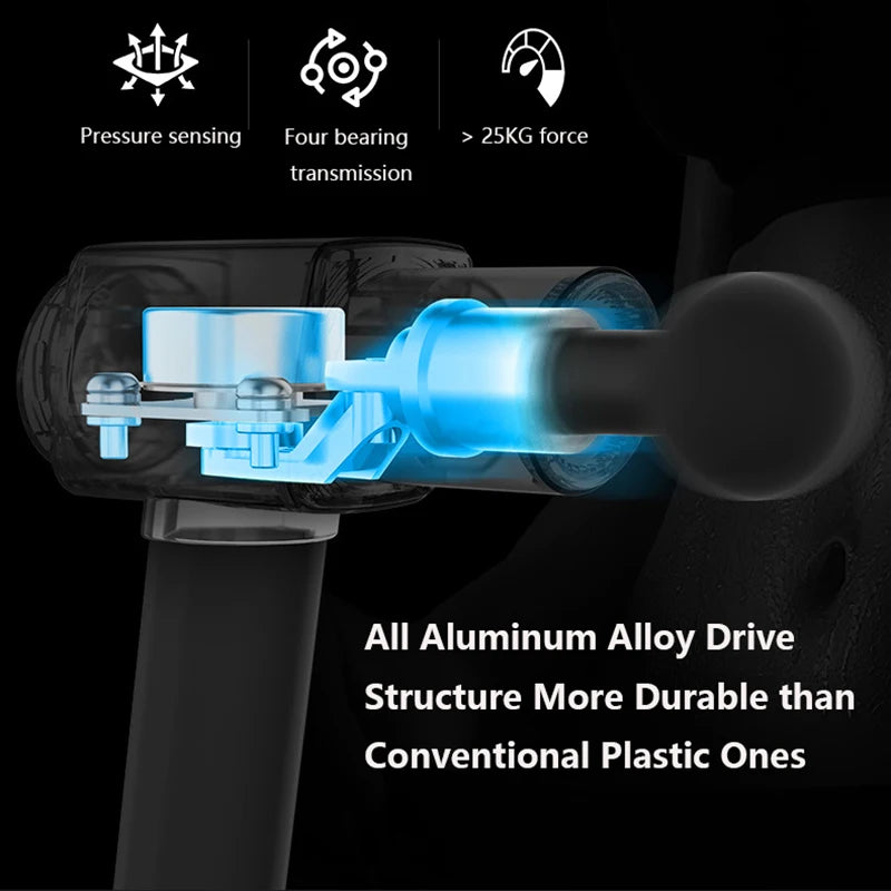 Professional High-Power 220W Deep Muscle Massage Gun | 30KG Strong Force, Brushless Motor for Training Gym, home Use & Recovery