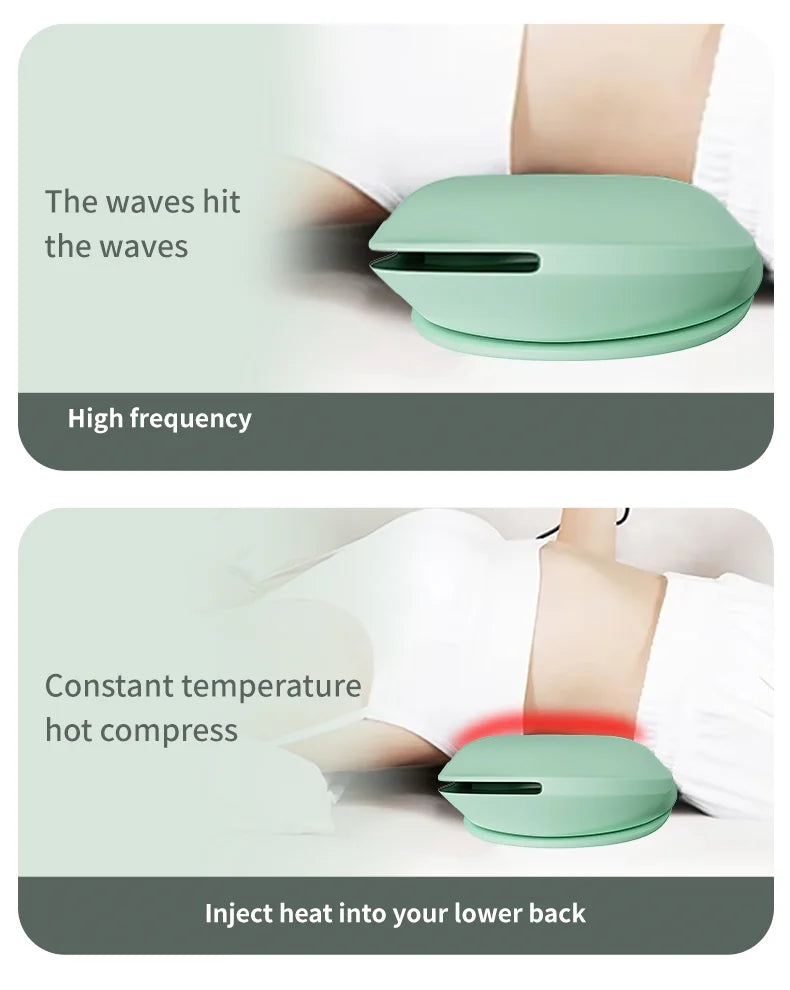 Premium Waist Massager with Heat & Dynamic Stretching | Low-Frequency Vibration & Multi-Axis Motion for Spinal Support | Airbag Traction for Core Relief