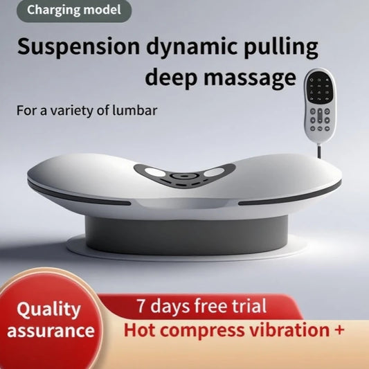 Premium Waist Massager with Heat & Dynamic Stretching | Low-Frequency Vibration & Multi-Axis Motion for Spinal Support | Airbag Traction for Core Relief