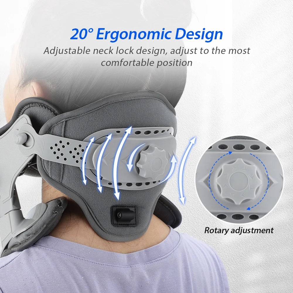 Smart Adjustable Heated Cervical Neck Traction Collar | Posture Correction & Spine Alignment for All Ages