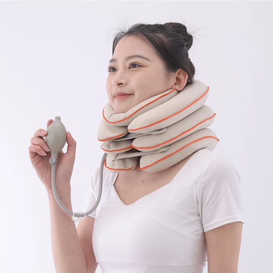 Medical-Grade Adjustable Inflatable Cervical Neck Traction Brace | Relief for Chronic Neck & Shoulder Pain Management