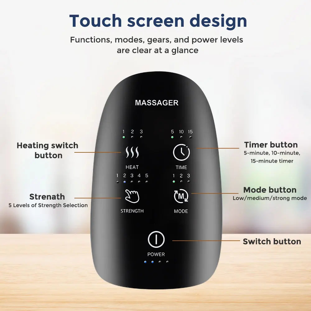 Smart Heated Wireless Electric Hand Massager | Air Compression & Hot Compress for Arthritis, Numbness & Muscle Relief