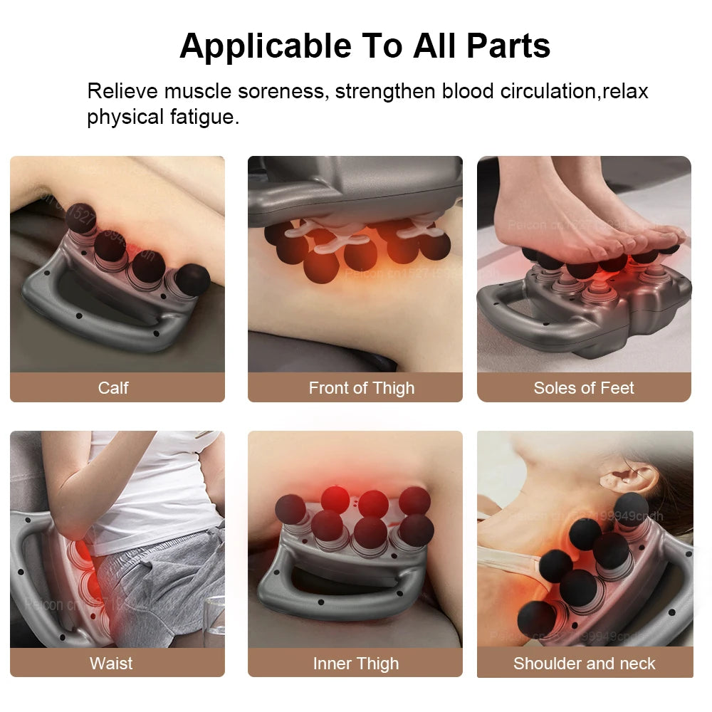 Professional 16-Head High-Frequency Percussion Massage Gun | Deep Tissue Muscle Massager for Full Body Relaxation | High-Frequency Vibration Massager for Neck, Shoulder & Waist
