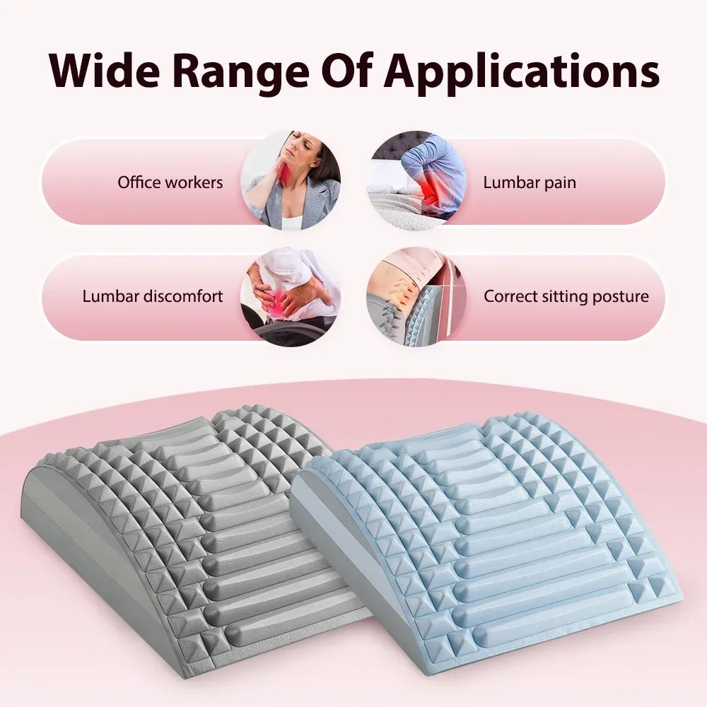 Anti-skid Orthopedic Lumbar Support, Belt Disc Herniation,Back Stretcher Pillow for Back Pain Relief,Sciatica Pain Relief