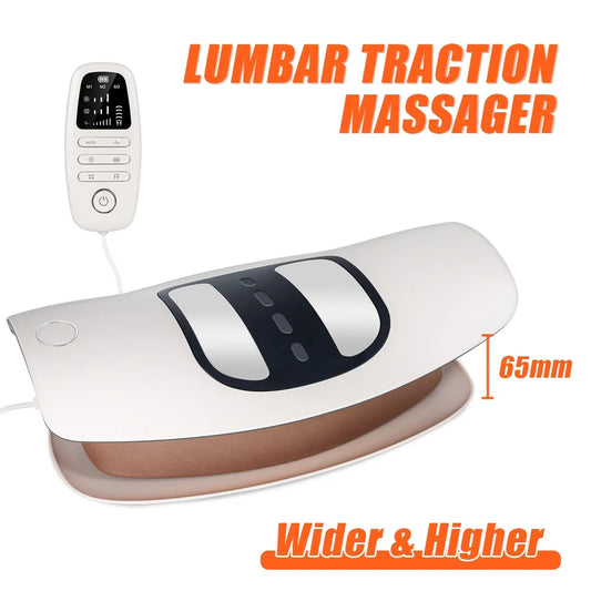 Premium Adjustable Electric Lumbar Massager | Vibration Therapy & Spinal Traction Device for Waist & Back Support | Device for Core, Waist Pain Relief & Spine Health