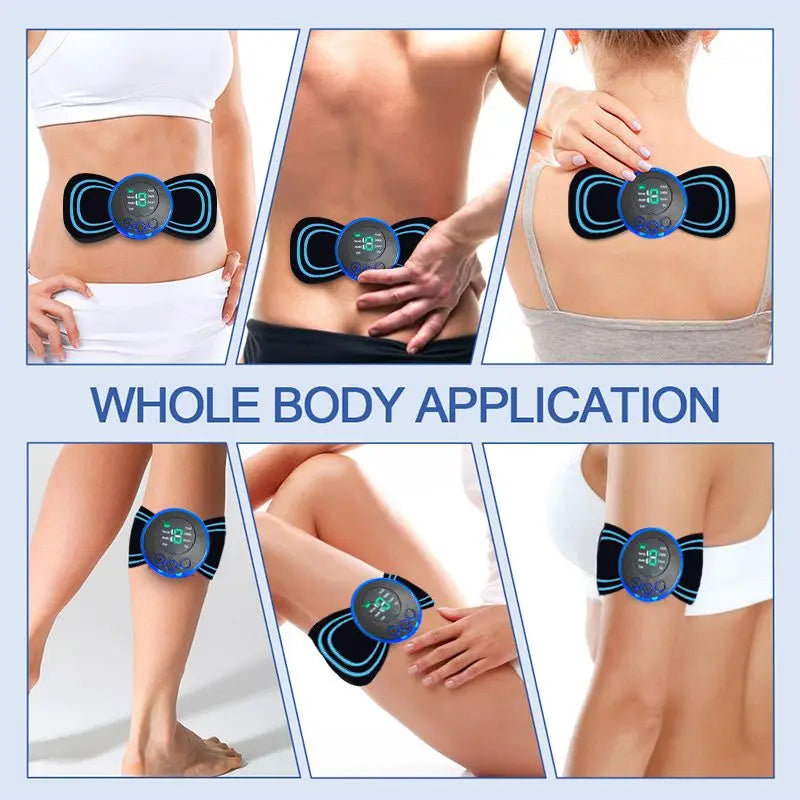 Discreet Relief: Intelligent Mini Neck & Shoulder Massage Patch | Portable, USB Rechargeable with Multi-Level Intensity Adjustment
