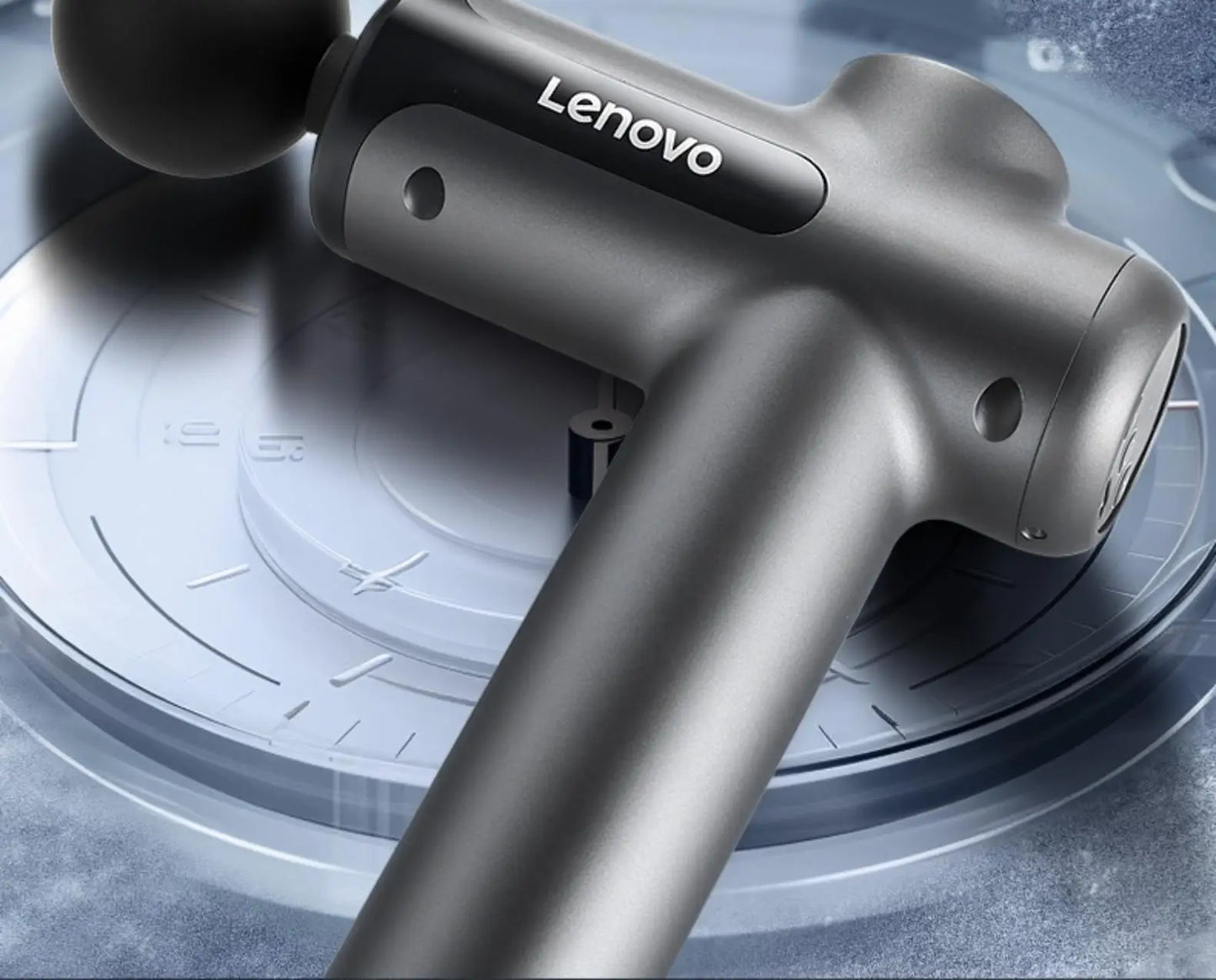 Lenovo Deep Tissue Smart Percussion Massage Gun | Muscle Soreness Relief & Fitness Recovery (LED Touch, 8 Heads)