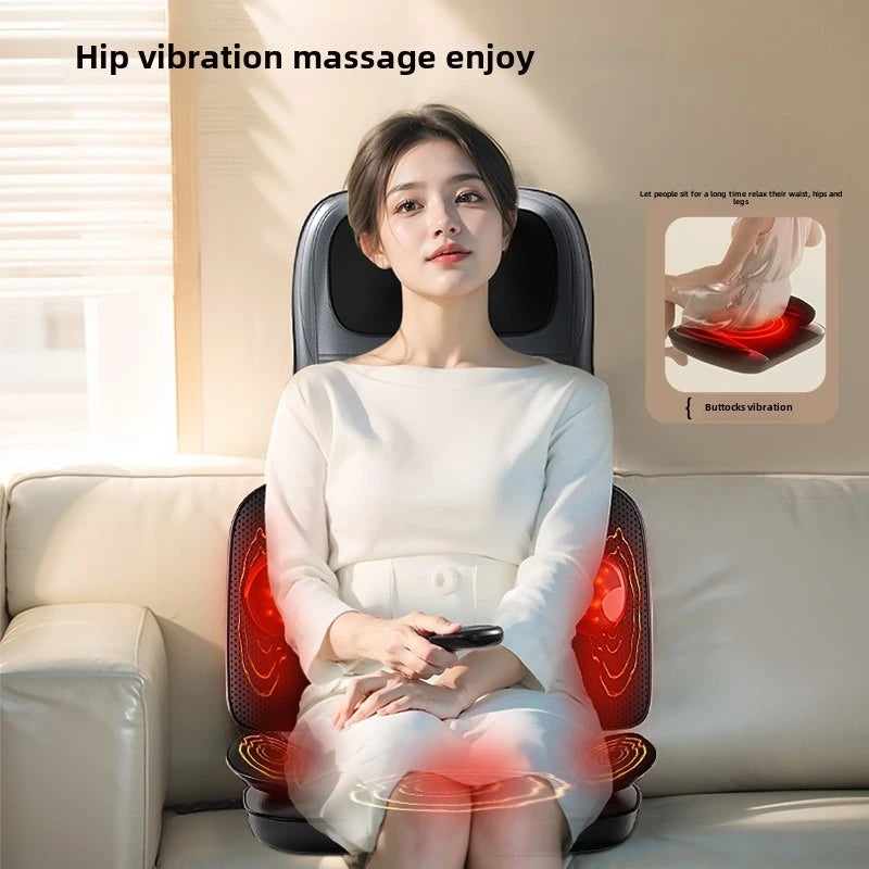 Electric Massage Chair Pad with Heat | Full Body Vibration & Kneading Therapy 
| Back Massager for Chair, Sofa, Home & Office