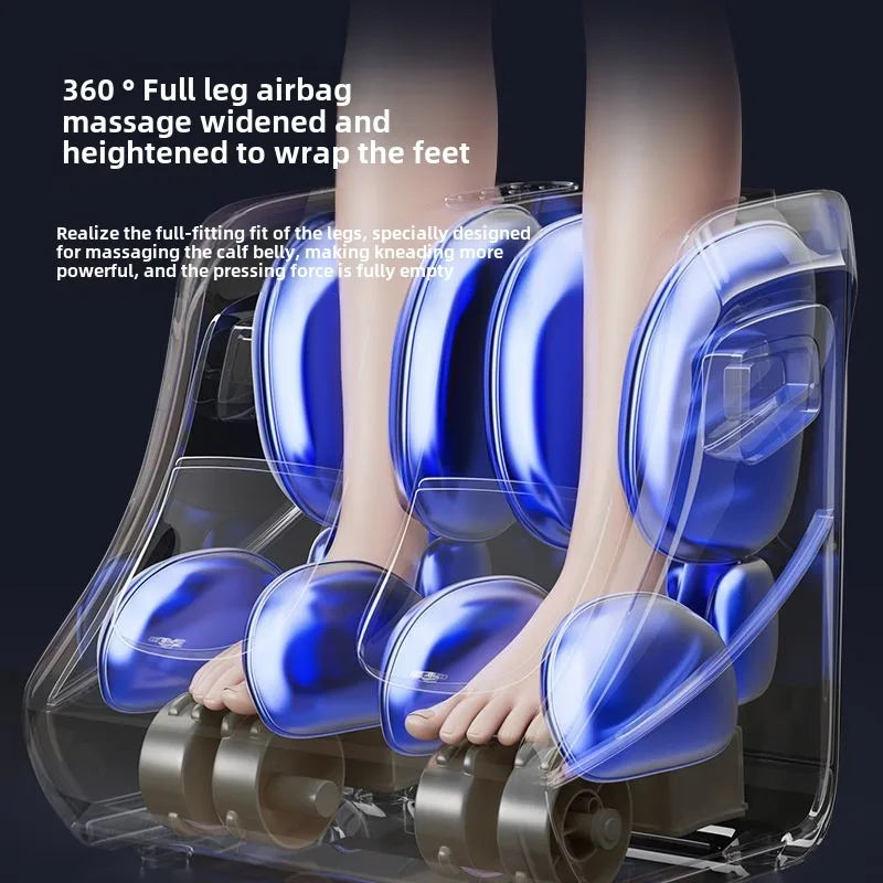 Premium Adjustable Heated Foot & Calf Massager | Shiatsu Deep Kneading, Compression & Vibration for Plantar & Circulation Relief