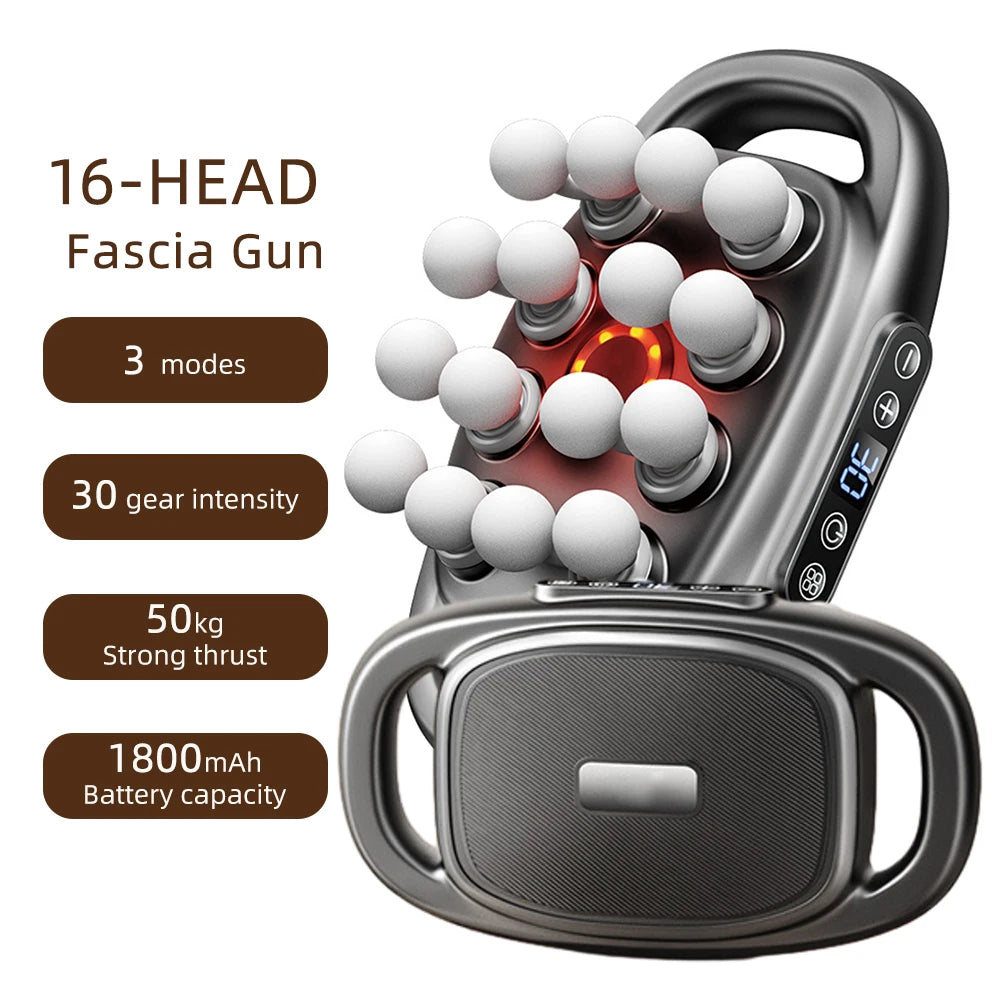 Professional 42-Head High-Frequency Percussion Massage Gun | Deep Tissue Vibration for Full Body & Muscle Relaxation | Pain Relief (Back, Neck, Shoulder)