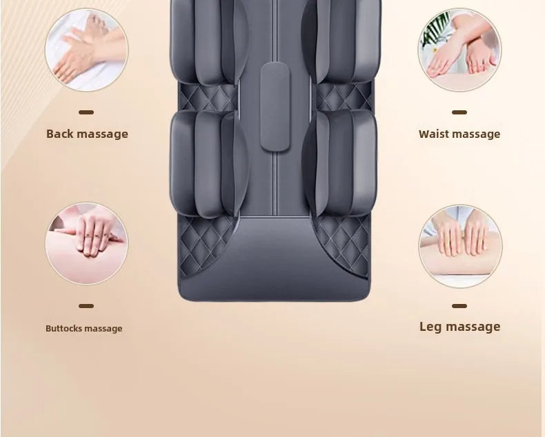 Advanced Heated Full Body Massage Mat | Heated Airbag, Vibration & Swing Motion with Lumbar & Neck Traction (Remote Operated)