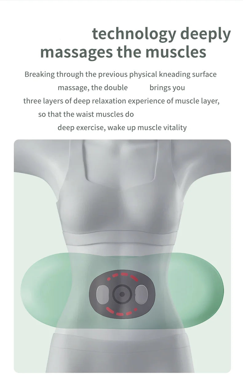 Premium Waist Massager with Heat & Dynamic Stretching | Low-Frequency Vibration & Multi-Axis Motion for Spinal Support | Airbag Traction for Core Relief