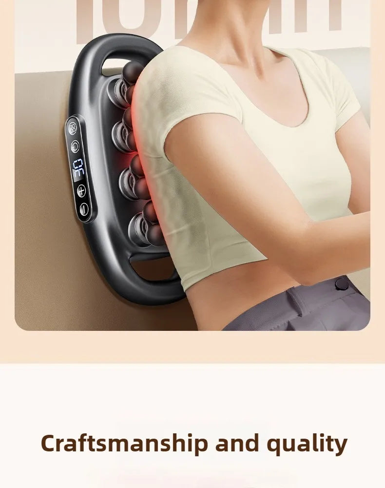 Professional High-Quality 32-Head Deep Tissue Massage Gun | Wireless High-Frequency Vibration with Red Light Therapy for Deep Muscle Relief | Red Light for Full Body Relaxation