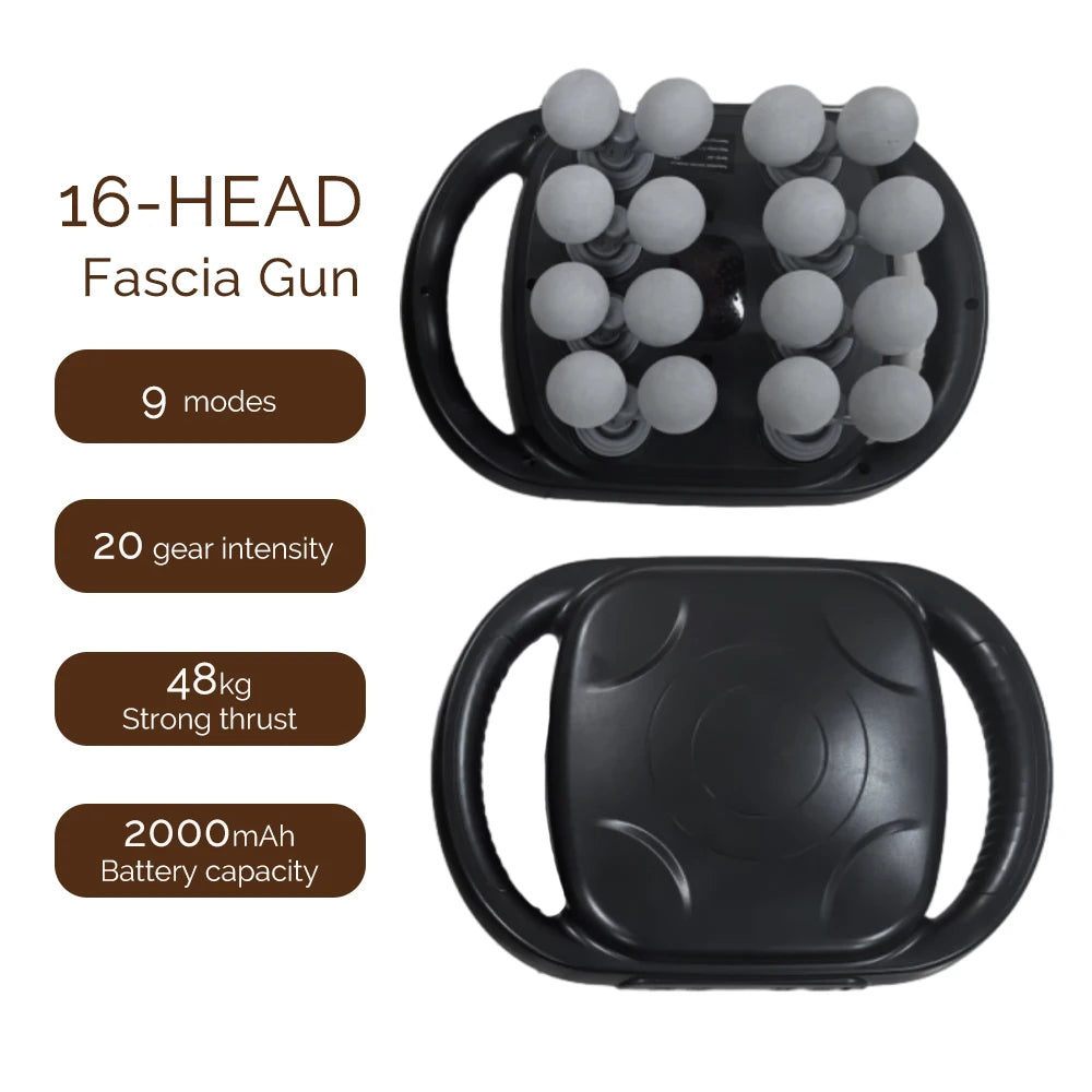 Professional 42-Head High-Frequency Percussion Massage Gun | Deep Tissue Vibration for Full Body & Muscle Relaxation | Pain Relief (Back, Neck, Shoulder)