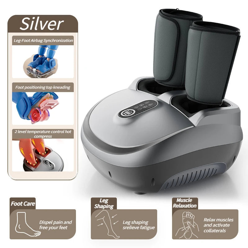 Advanced Multi-Function Electric 8D Foot & Calf Massager | Multi-Functional Kneading, Heating, Rolling & Airbag Compression