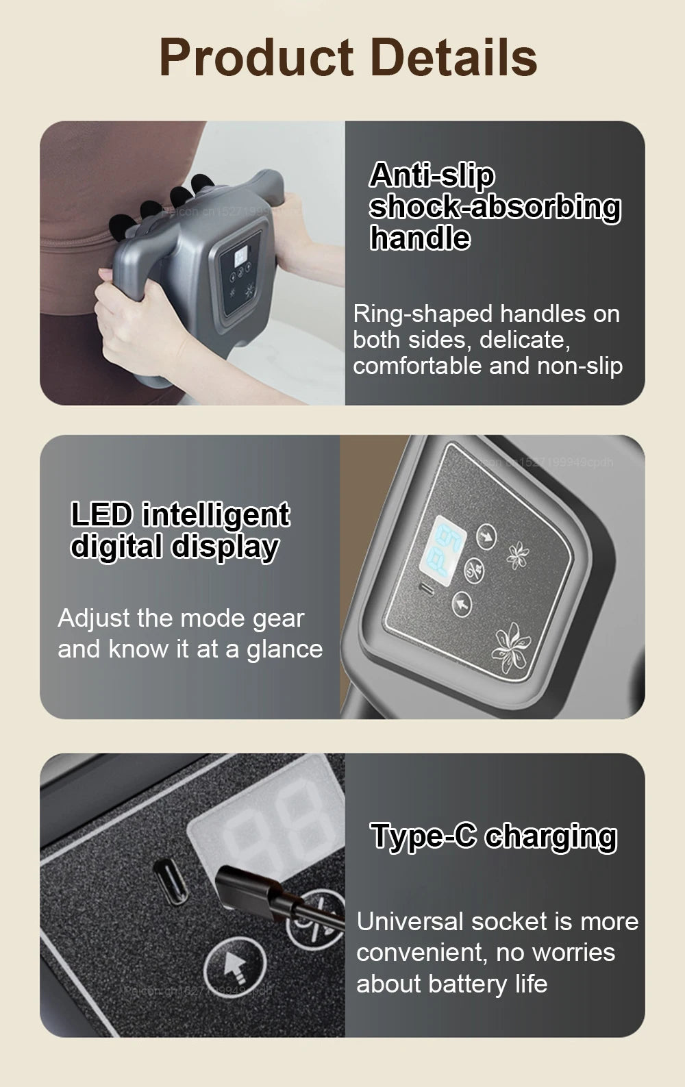 Professional 16-Head High-Frequency Percussion Massage Gun | Deep Tissue Muscle Massager for Full Body Relaxation | High-Frequency Vibration Massager for Neck, Shoulder & Waist