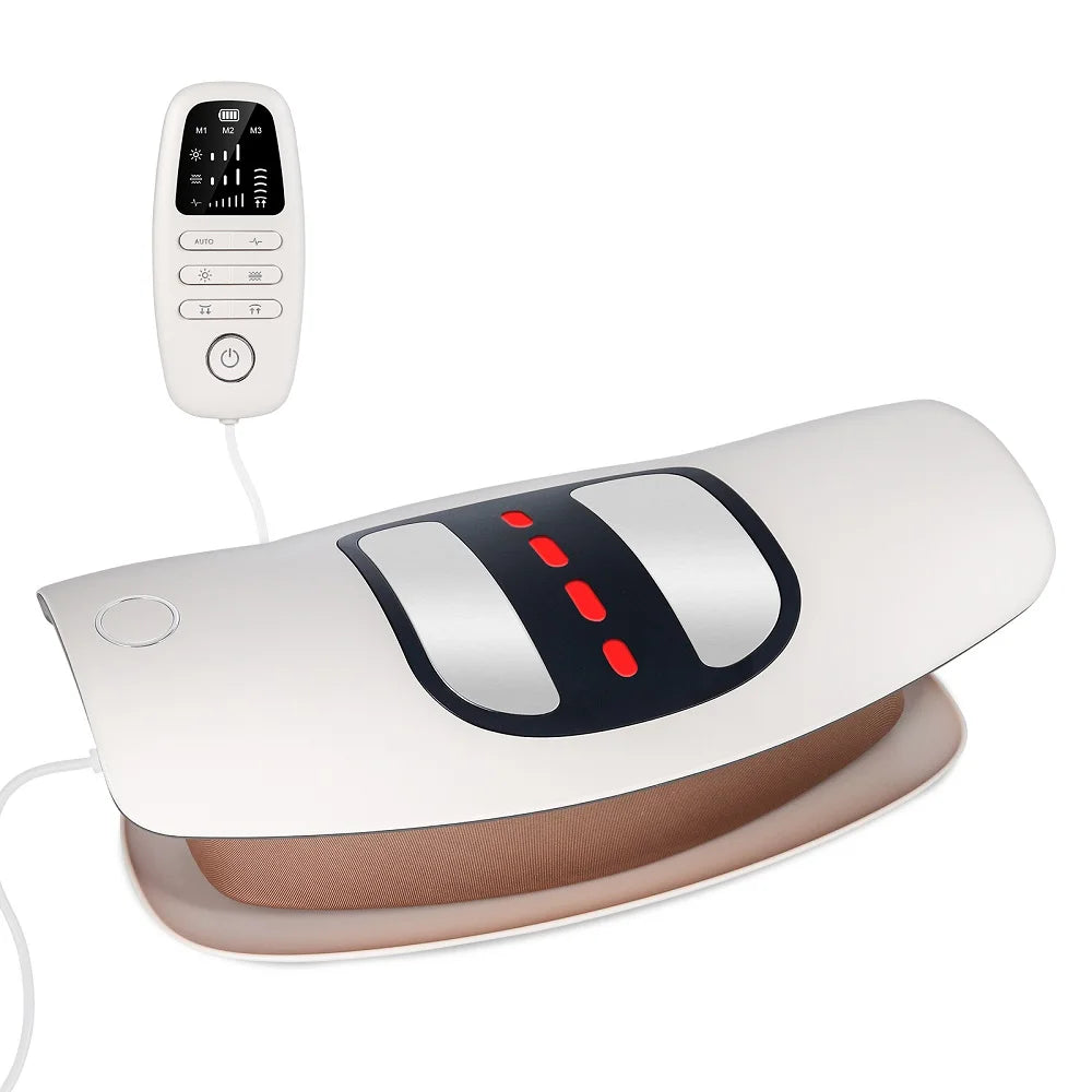 Premium Adjustable Electric Lumbar Massager | Vibration Therapy & Spinal Traction Device for Waist & Back Support | Device for Core, Waist Pain Relief & Spine Health