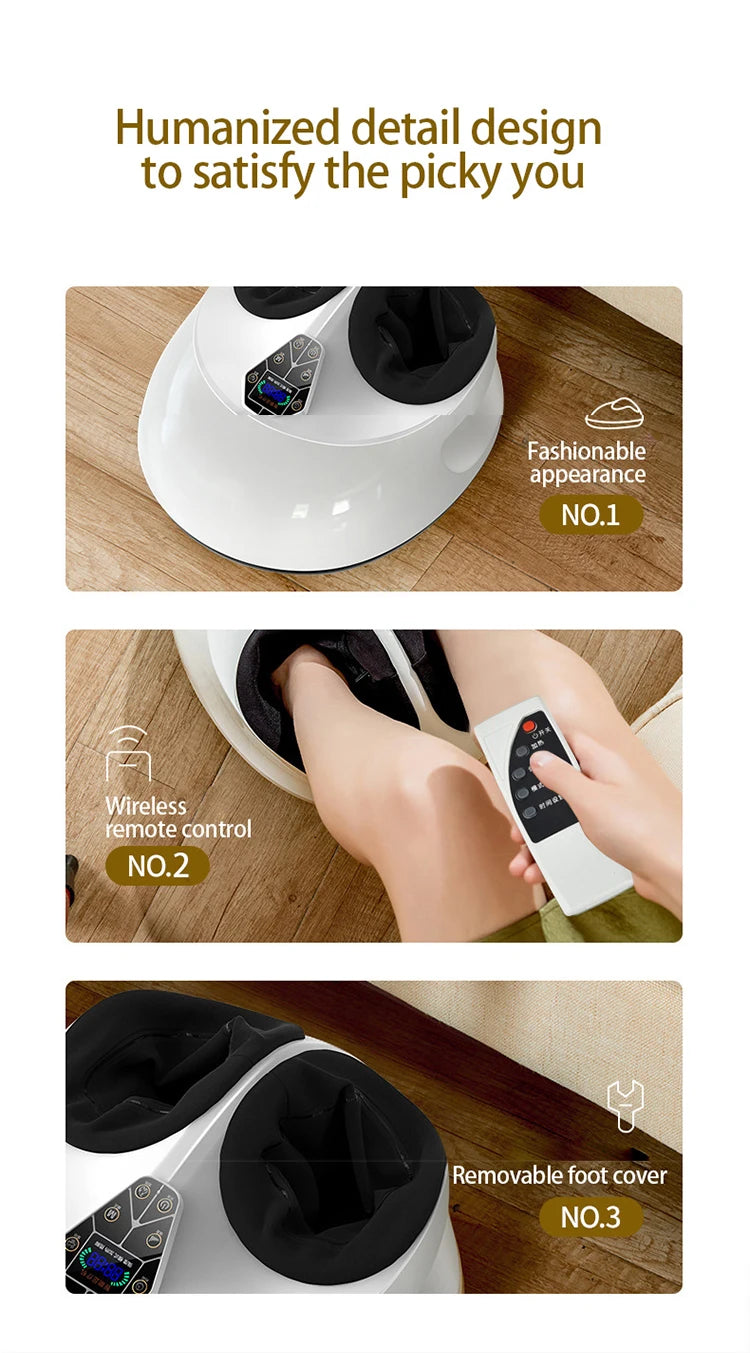 Advanced Foot Massager with Multi-Mode Therapy | Heated Kneading, Vibration & Acupressure for Relieves Leg & Foot Soreness