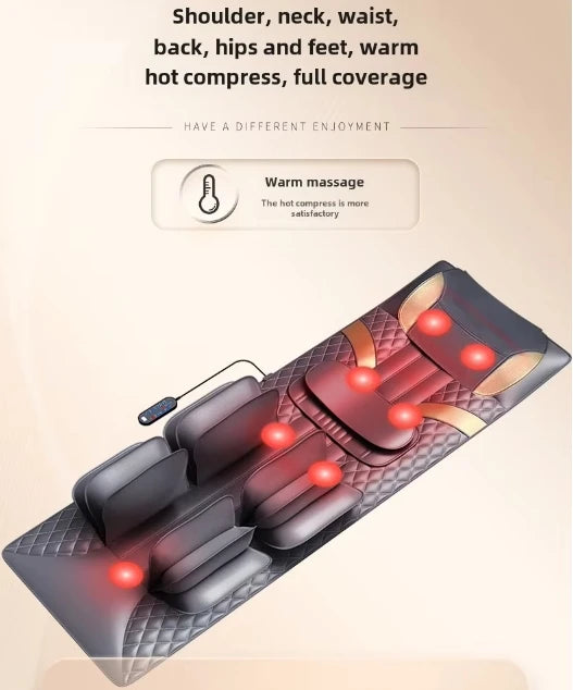 Advanced Heated Full Body Massage Mat | Heated Airbag, Vibration & Swing Motion with Lumbar & Neck Traction (Remote Operated)