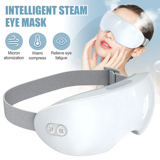 3D Electric Steam Eye Massager | Smart Heat Hot Compress & Nano Steam for Eye Care