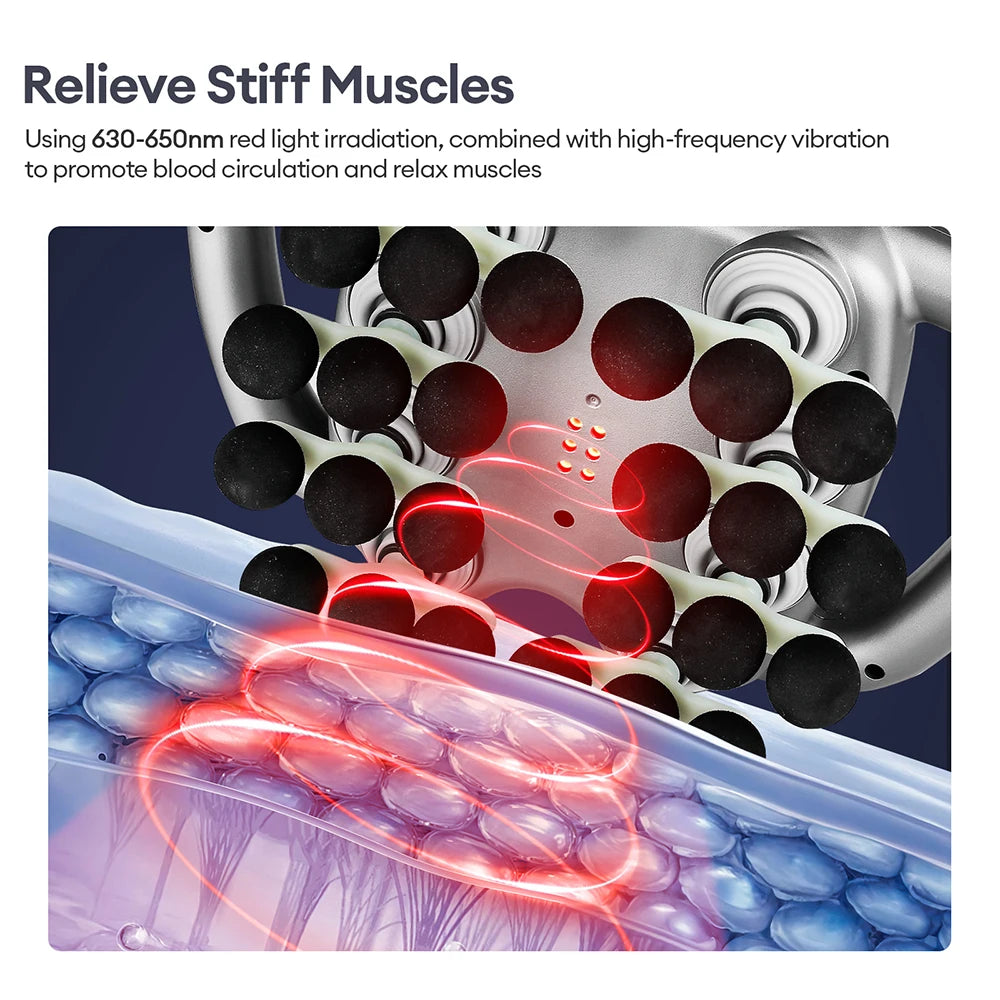 Professional 42-Head High-Frequency Percussion Massage Gun | Deep Tissue Vibration for Full Body & Muscle Relaxation | Pain Relief (Back, Neck, Shoulder)