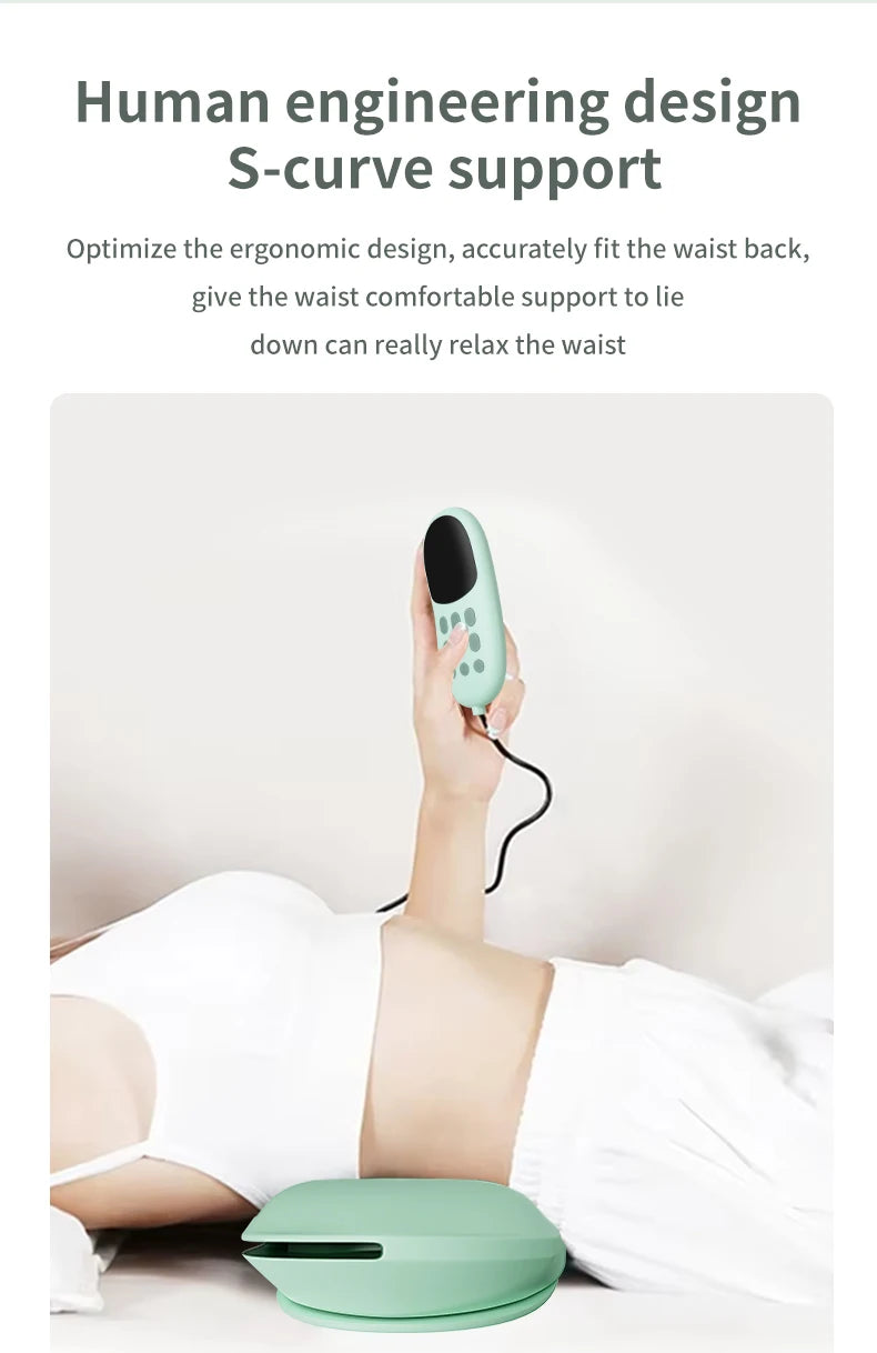 Premium Waist Massager with Heat & Dynamic Stretching | Low-Frequency Vibration & Multi-Axis Motion for Spinal Support | Airbag Traction for Core Relief
