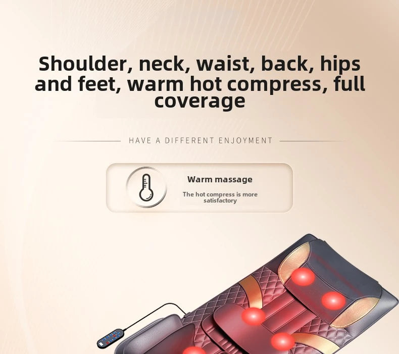 Advanced Heated Full Body Massage Mat | Heated Airbag, Vibration & Swing Motion with Lumbar & Neck Traction (Remote Operated)