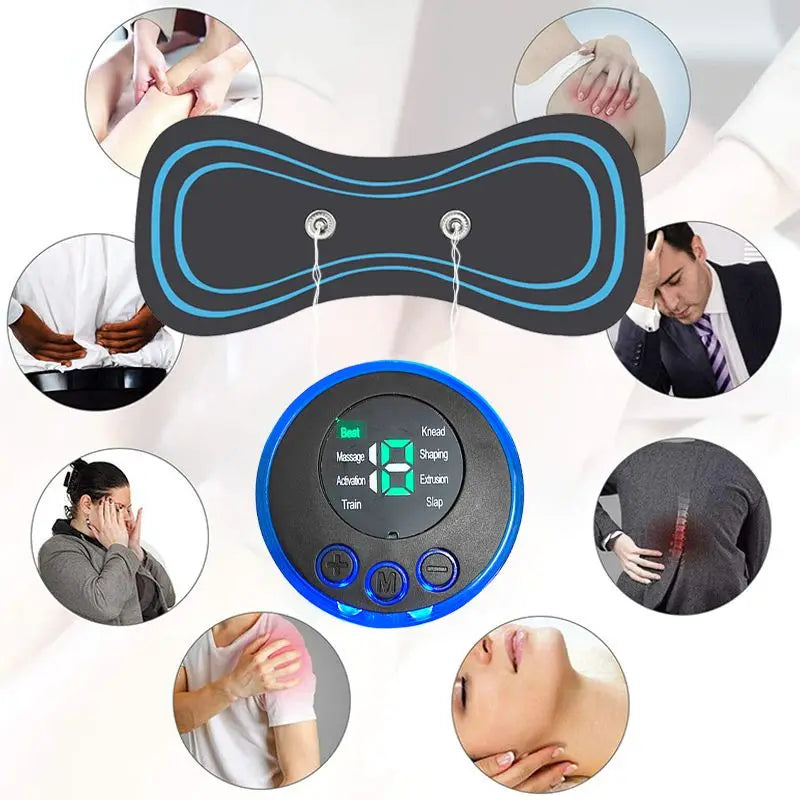 Discreet Relief: Intelligent Mini Neck & Shoulder Massage Patch | Portable, USB Rechargeable with Multi-Level Intensity Adjustment