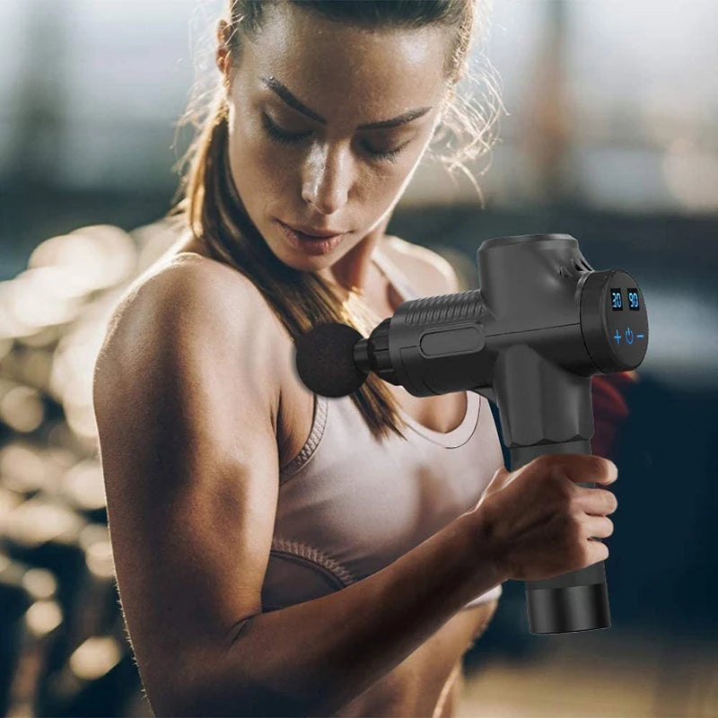 Quiet 30-Level Deep Tissue Massage Gun | Electric Percussion Massager for Full Body, Neck Muscle Relaxation & Fitness Recovery