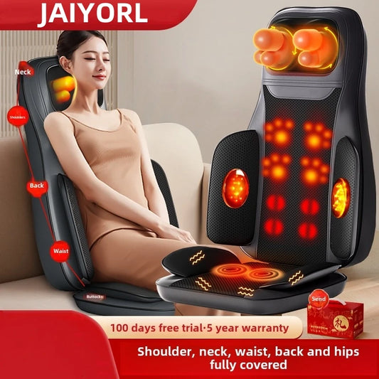 Electric Massage Chair Pad with Heat | Full Body Vibration & Kneading Therapy 
| Back Massager for Chair, Sofa, Home & Office