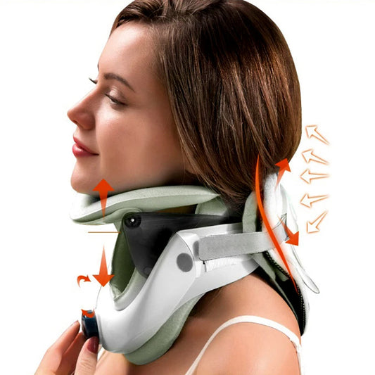 Inflatable Cervical Neck Traction Collar | Adjustable Air Sac Design for Spine Alignment & Home Use