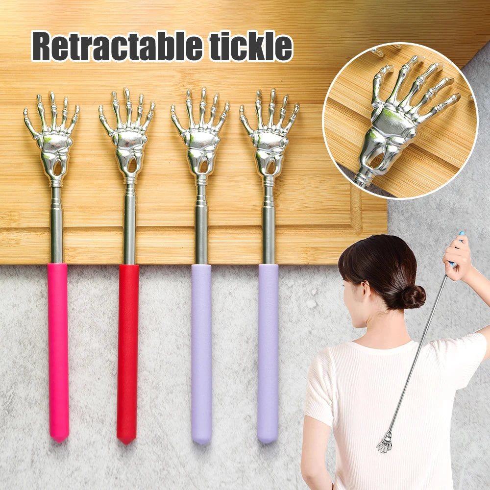 Extendable Stainless Steel Back Scratcher | Portable Itch & Stress Relief Massager Tool