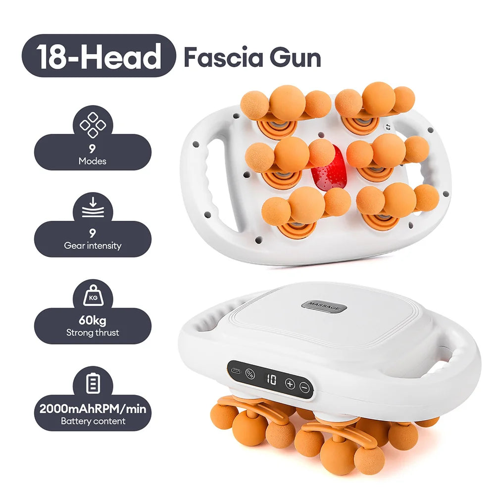 Professional 42-Head High-Frequency Percussion Massage Gun | Deep Tissue Vibration for Full Body & Muscle Relaxation | Pain Relief (Back, Neck, Shoulder)