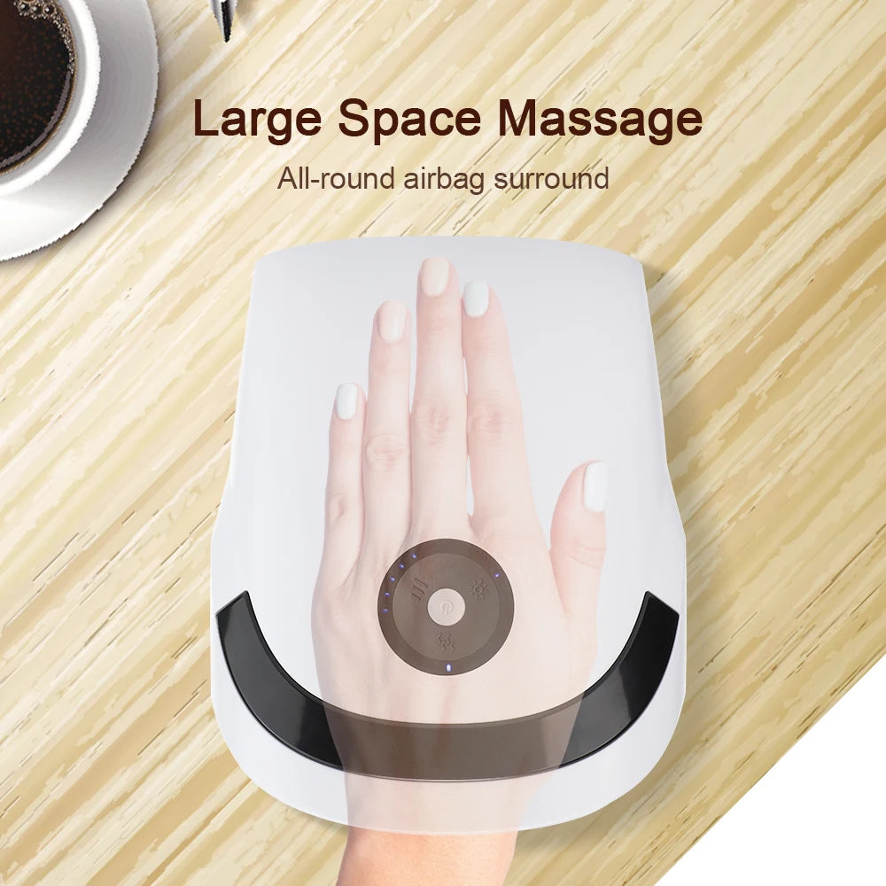 Smart Heated Wireless Electric Hand Massager | Air Compression & Hot Compress for Arthritis, Numbness & Muscle Relief